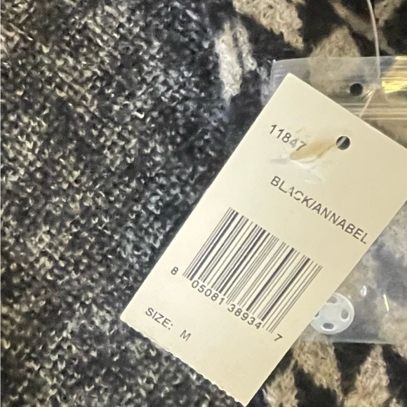 Heather B 100% Wool Sweater Jacket Velvet Tie Waist NWT - Picture 6 of 7